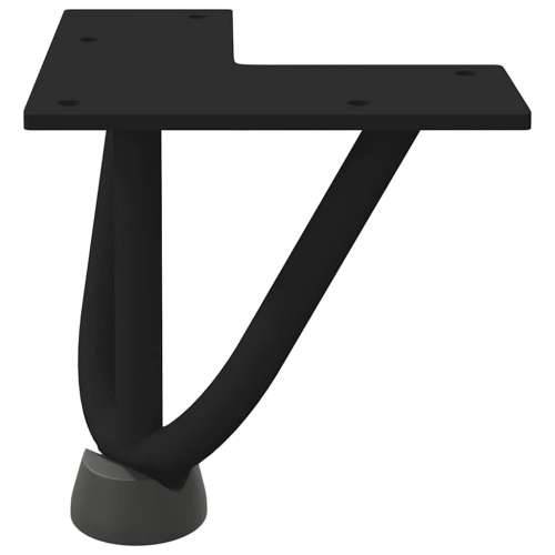Noge za ukosnice za stolić za kavu 4 kom. Crne 10 cm Puni čelik - Crna 10 cm 1 3 rods Cijena