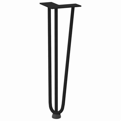 Noge s ukosnicama za stolić za kavu 4 kom. Crne 42 cm Puni čelik - Crna 42 cm 1 3 rods Cijena