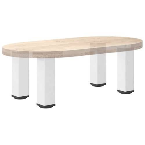 Noge za klub stolić 4 kom Bijele 30-32 cm Čelik - Bijela 30-32 cm (80 mm) 1 Cijena
