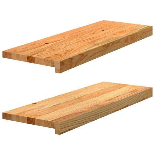 Gazišta stepenice 2 kom svjetlosmeđi 70x25x2 cm masivna hrast - Svjetlosmeđa 70 x 25 x 2 cm 2 Cijena
