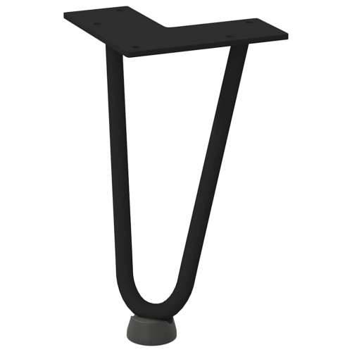 Noge s ukosnicama za stolić za kavu 4 kom. Crne 20 cm Puni čelik - Crna 20 cm 1 2 rods Cijena