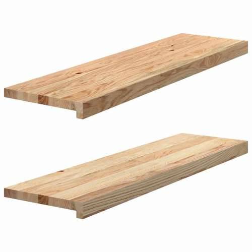 Gazišta za stepenice 2 kom od netretirane masivne hrastovine - Prirodna 90 x 25 x 2 cm 2 Cijena