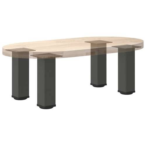 Noge za klub stolić 4 kom. antracit 30-32 cm čelik - Antracit 30-32 cm (80 mm) 1 Cijena