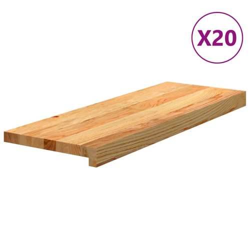 Gazišta stepenice 20 kom svjetlosmeđi 70x25x2 cm masivna hrast - Svjetlosmeđa 70 x 25 x 2 cm 20 Cijena