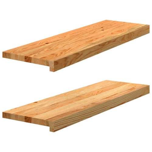Gazišta stepenice 2 kom svjetlosmeđi 80x25x2 cm masivna hrast - Svjetlosmeđa 80 x 25 x 2 cm 2 Cijena