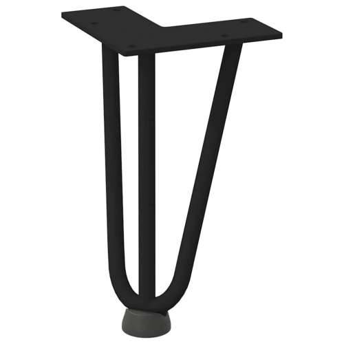 Noge s ukosnicama za stolić za kavu 4 kom. Crne 20 cm Puni čelik - Crna 20 cm 1 3 rods Cijena
