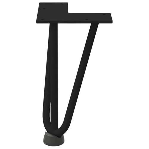 Noge s ukosnicama za stolić za kavu 4 kom. Crne 20 cm Puni čelik - Crna 20 cm 1 3 rods Cijena