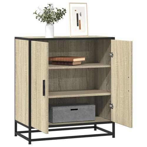 Komoda boja hrasta 68x35x76 cm konstruirano drvo i metal - sonoma hrast 1 Cijena