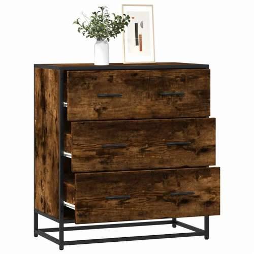 Komoda boja hrasta 68x35x76 cm konstruirano drvo i metal - Dimljeni hrast 1 Cijena