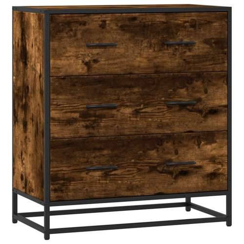 Komoda boja hrasta 68x35x76 cm konstruirano drvo i metal - Dimljeni hrast 1 Cijena