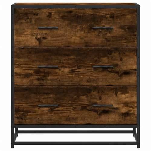 Komoda boja hrasta 68x35x76 cm konstruirano drvo i metal - Dimljeni hrast 1 Cijena