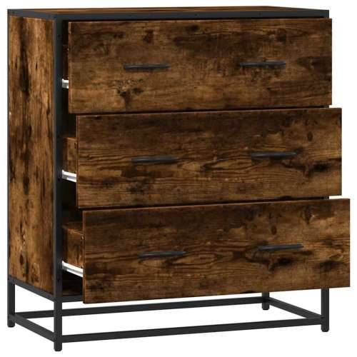 Komoda boja hrasta 68x35x76 cm konstruirano drvo i metal - Dimljeni hrast 1 Cijena