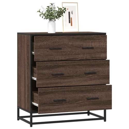 Komoda boja hrasta 68x35x76 cm konstruirano drvo i metal - Smeđi hrast 1 Cijena