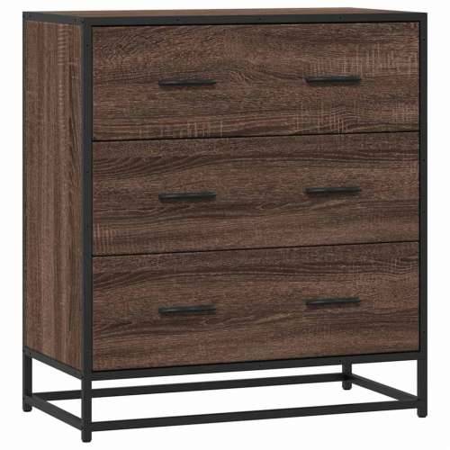 Komoda boja hrasta 68x35x76 cm konstruirano drvo i metal - Smeđi hrast 1 Cijena