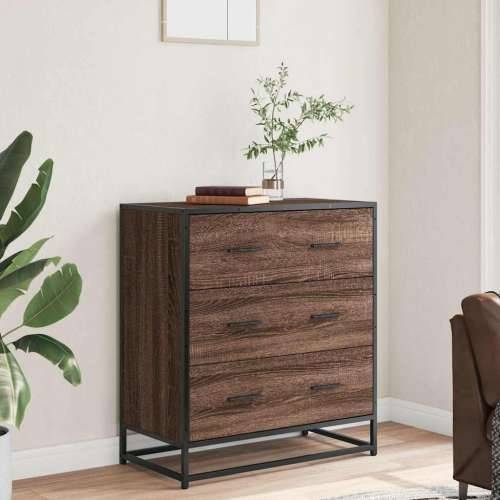 Komoda boja hrasta 68x35x76 cm konstruirano drvo i metal - Smeđi hrast 1 Cijena