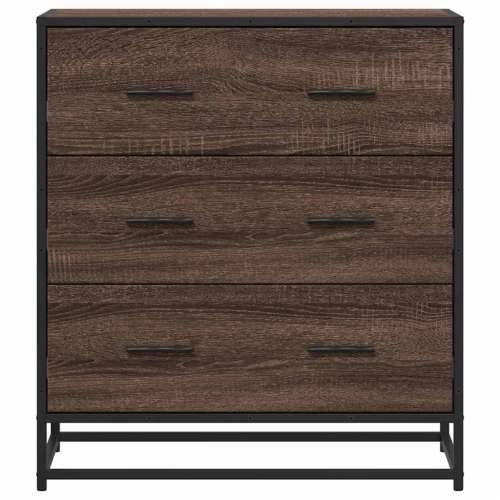 Komoda boja hrasta 68x35x76 cm konstruirano drvo i metal - Smeđi hrast 1 Cijena