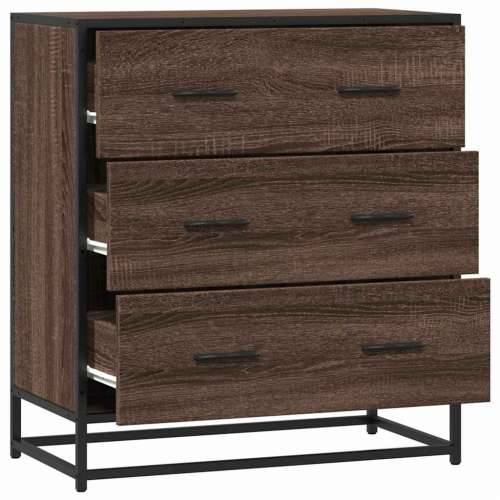 Komoda boja hrasta 68x35x76 cm konstruirano drvo i metal - Smeđi hrast 1 Cijena