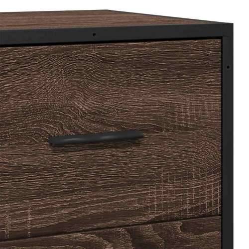 Komoda boja hrasta 68x35x76 cm konstruirano drvo i metal - Smeđi hrast 1 Cijena