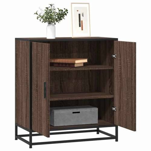 Komoda boja hrasta 68x35x76 cm konstruirano drvo i metal - Smeđi hrast 1 Cijena