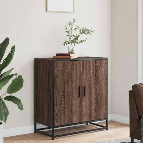 Komoda boja hrasta 68x35x76 cm konstruirano drvo i metal - Smeđi hrast 1 Cijena