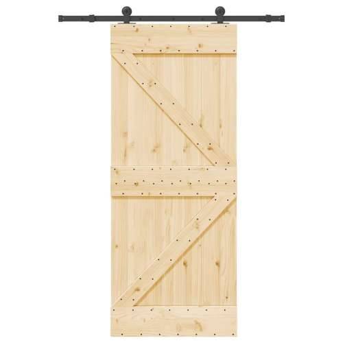 Klizna vrata s priborom za montažu 70 x 210 cm masivna borovina - 70 x 210 cm (213.5 cm) 1 Trokutasti Cijena