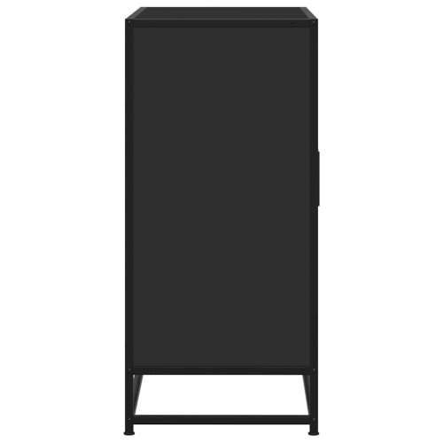 Komoda crna 68x35x76 cm konstruirano drvo i metal - Crna 1 Cijena