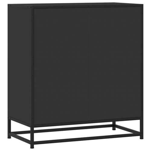 Komoda crna 68x35x76 cm konstruirano drvo i metal - Crna 1 Cijena