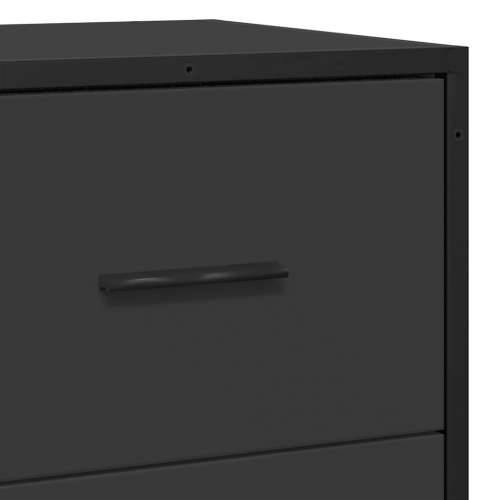 Komoda crna 68x35x76 cm konstruirano drvo i metal - Crna 1 Cijena