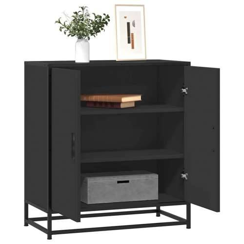 Komoda crna 68x35x76 cm konstruirano drvo i metal - Crna 1 Cijena