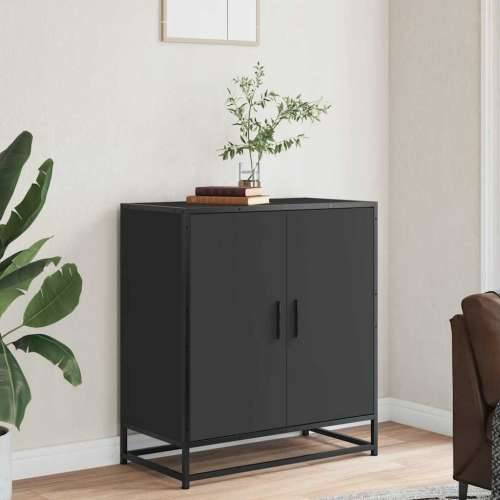 Komoda crna 68x35x76 cm konstruirano drvo i metal - Crna 1 Cijena