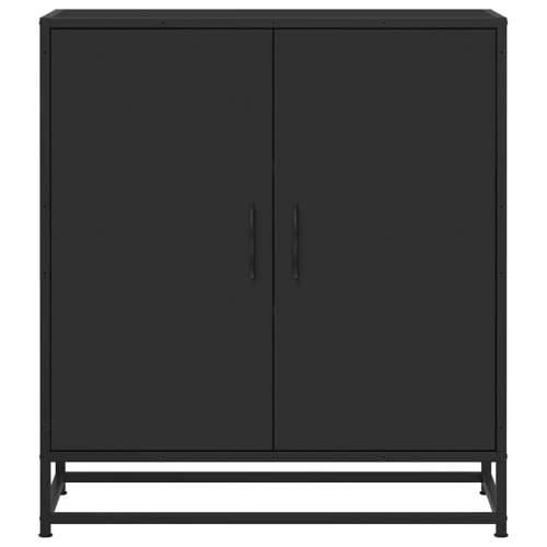 Komoda crna 68x35x76 cm konstruirano drvo i metal - Crna 1 Cijena