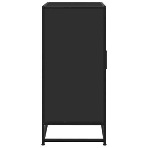 Komoda crna 68x35x76 cm konstruirano drvo i metal - Crna 1 Cijena