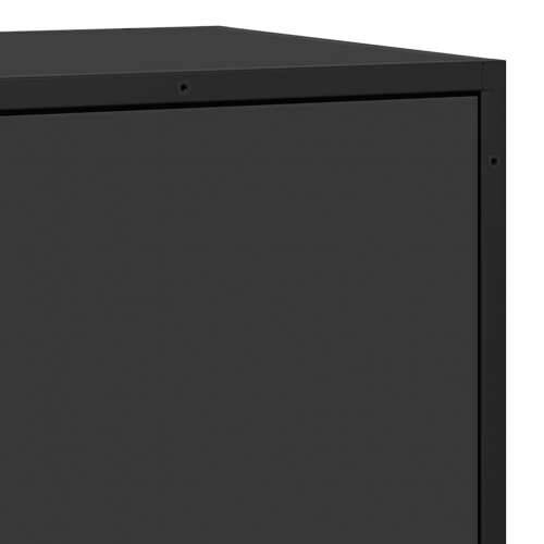 Komoda crna 68x35x76 cm konstruirano drvo i metal - Crna 1 Cijena