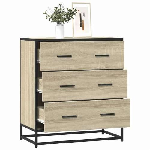 Komoda boja hrasta 68x35x76 cm konstruirano drvo i metal - sonoma hrast 1 Cijena