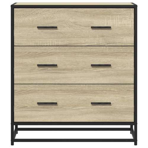 Komoda boja hrasta 68x35x76 cm konstruirano drvo i metal - sonoma hrast 1 Cijena