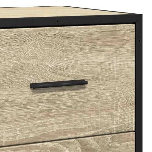 Komoda boja hrasta 68x35x76 cm konstruirano drvo i metal - sonoma hrast 1 Cijena