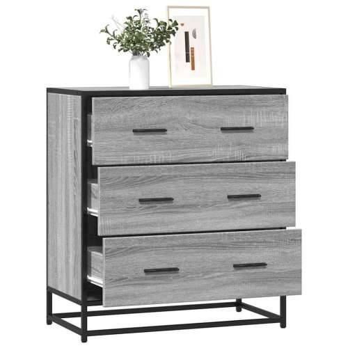 Komoda boja hrasta sonome 68x35x76 cm konstruirano drvo metal - Sivi hrast sonoma 1 Cijena