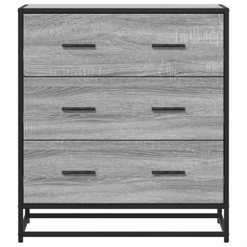 Komoda boja hrasta sonome 68x35x76 cm konstruirano drvo metal - Sivi hrast sonoma 1 Cijena