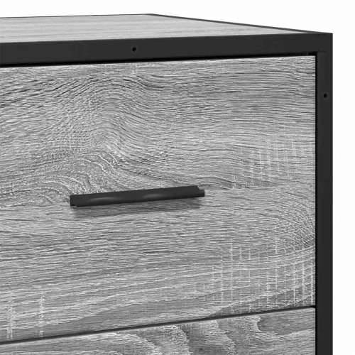 Komoda boja hrasta sonome 68x35x76 cm konstruirano drvo metal - Sivi hrast sonoma 1 Cijena