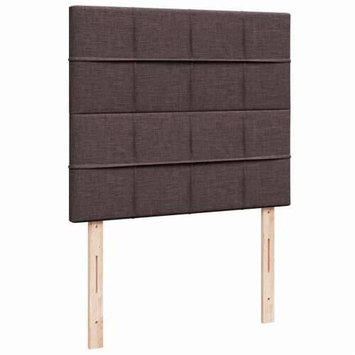 Krevet box spring s madracem tamnosmeđi 120 x 190 cm od tkanine - Tamno smeđa 120 x 190 cm Blok s kvadratima Cijena