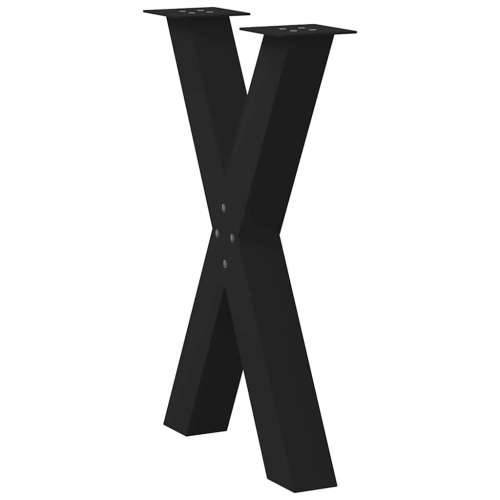 Noge za blagovaonski stol u obliku slova X, 2 kom, crne, 60 x (72-73) cm, čelik - Crna 60 x (72-73) cm (80 mm) 2 1 Cijena