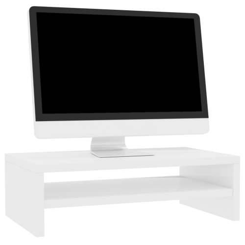 Stalak za monitor visoki sjaj bijeli 42 x 24 x 13 cm od iverice Cijena