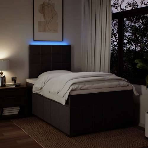 Krevet box spring s madracem tamnosmeđi 120 x 190 cm od tkanine - Tamno smeđa 120 x 190 cm Blok s kvadratima Cijena