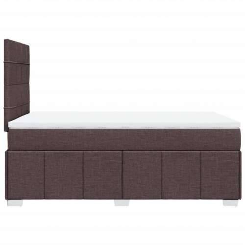 Krevet box spring s madracem tamnosmeđi 120 x 190 cm od tkanine - Tamno smeđa 120 x 190 cm Blok s kvadratima Cijena