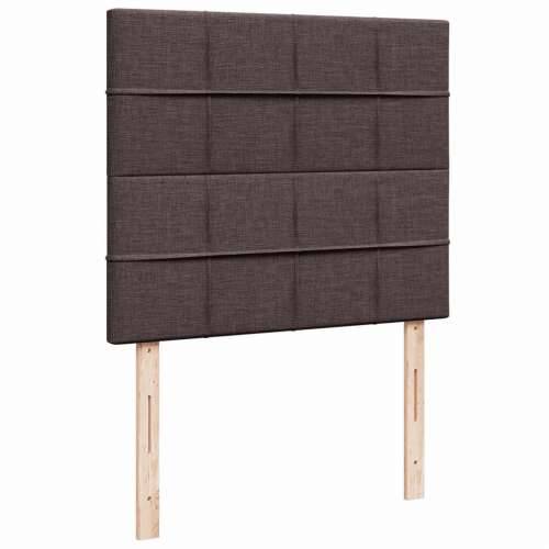 Krevet box spring s madracem tamnosmeđi 120 x 190 cm od tkanine - Tamno smeđa 120 x 190 cm Blok s kvadratima Cijena