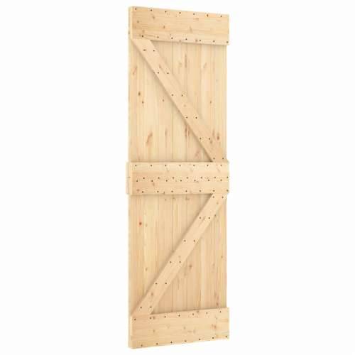 Klizna vrata s priborom za montažu 85 x 210 cm masivna borovina - 85 x 210 cm (213.5 cm) 1 Trokutasti Cijena