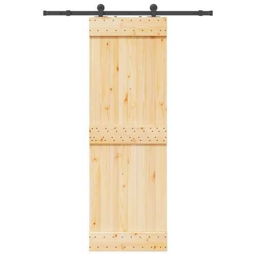 Klizna vrata s priborom za montažu 70 x 210 cm masivna borovina - 70 x 210 cm (152.5 cm) 1 Gladak dizajn Cijena