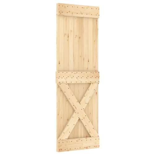 Klizna vrata s priborom za montažu 70 x 210 cm masivna borovina - 70 x 210 cm (213.5 cm) 1 križni dizajn Cijena