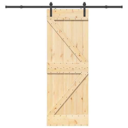 Klizna vrata s priborom za montažu 70 x 210 cm masivna borovina - 70 x 210 cm (213.5 cm) 1 Trokutasti Cijena