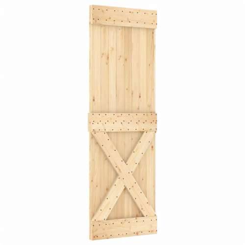 Klizna vrata s priborom za montažu 70 x 210 cm masivna borovina - 70 x 210 cm (152.5 cm) 1 križni dizajn Cijena